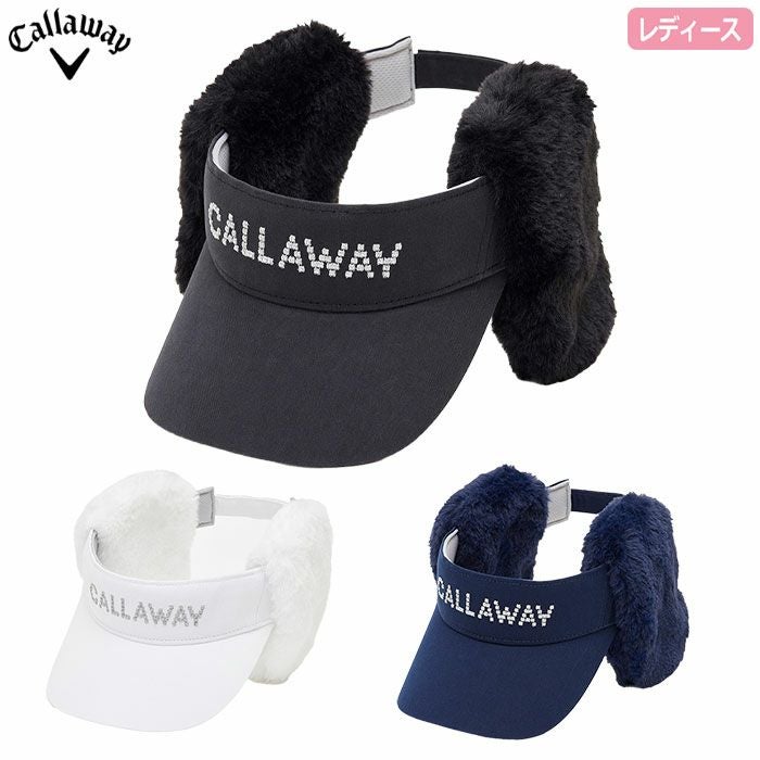 キャロウェイCallaway耳当て付きバイザーC24291210レディース帽子CAP2024秋冬モデル日本正規品