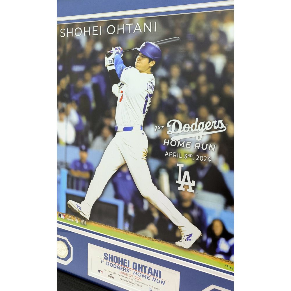 大谷翔平 ドジャース 移籍後初ホームラン記念 特大フォトフレーム 約70