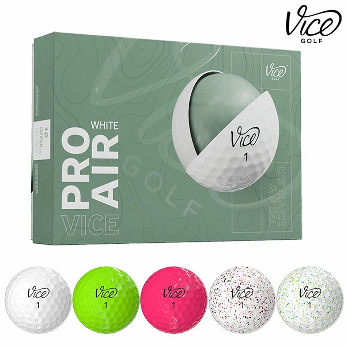 ヴァイスゴルフ Vice Golf Vice Golf Pro Air 1ダース 全12球 USA直