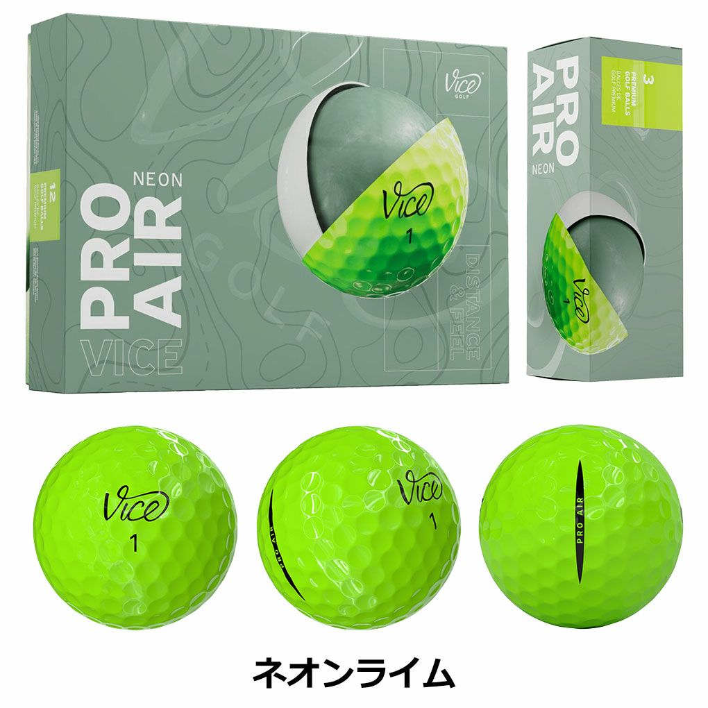 ヴァイスゴルフ Vice Golf Vice Golf Pro Air 1ダース 全12球 USA直