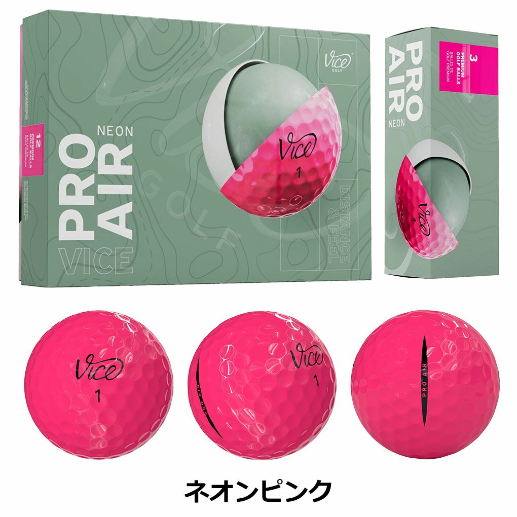 ヴァイスゴルフ Vice Golf Vice Golf Pro Air 1ダース 全12球 USA直