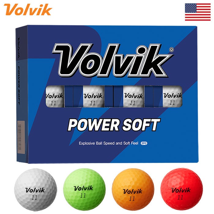 ボルビックVolvik2024POWERSOFTボール1ダース12球入2024年モデルUSA直輸入品