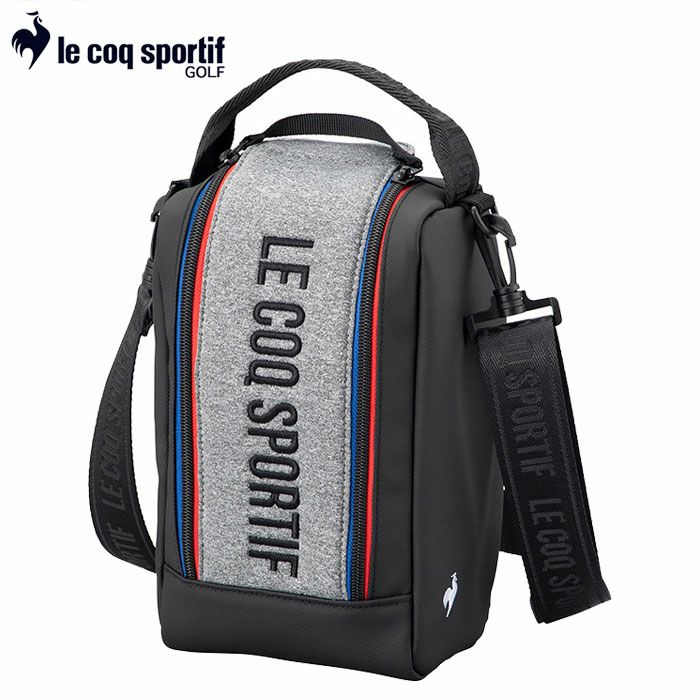ルコックスポルティフブラックトリコデザイン縦型ポーチ大開口タイプLG4FTT42Mlecoqsportifgolf2024年モデル日本正規品