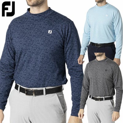 フットジョイFOOTJOYMEN'S起毛スコティッシュプリント長袖モックネックシャツメンズFJ-F24-S17ゴルフウェアゴルフ2024秋冬モデル日本正規品