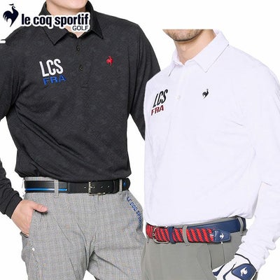 ルコックスポルティフジャガード長袖シャツLG4FLS03MメンズlecoqsportifGOLF2024秋冬モデル日本正規品
