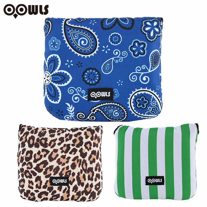 OOWLS パターンヘッドカバー パターカバー マレット ゴルフ よく目立つ