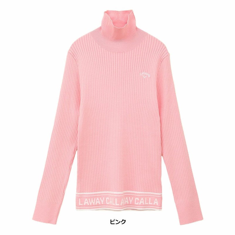 キャロウェイ長袖ハイネックプレーンニットC24218202レディースCallawayゴルフウェア2024秋冬モデル日本正規品