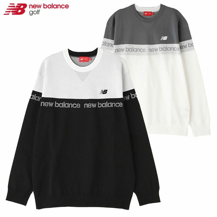 ニューバランスクルーネックニットプルオーバー012-4270001メンズゴルフウェアnewbalance2024秋冬モデル日本正規品