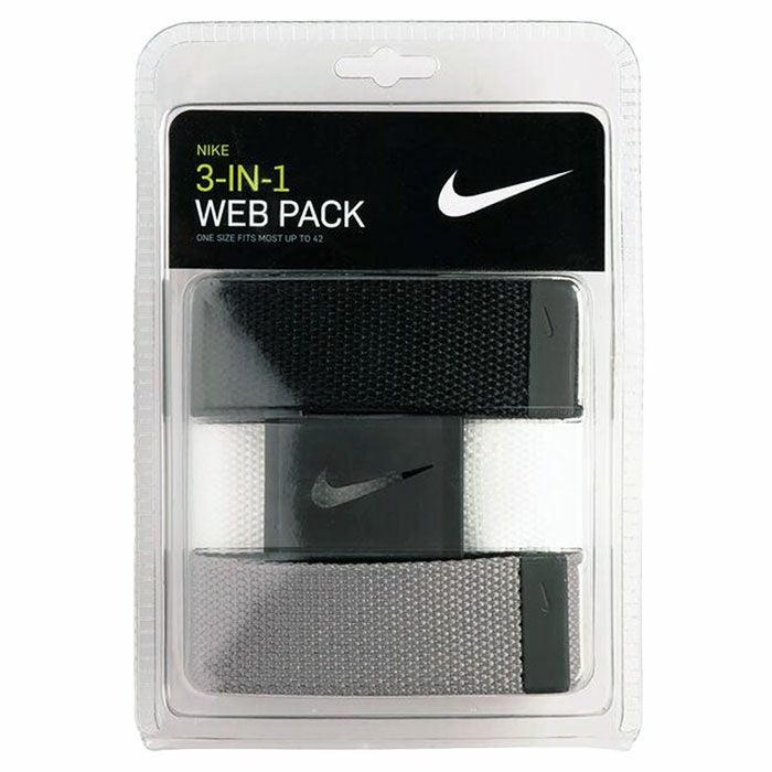ナイキ NIKE 3-IN-1 WEB PACK BELT 3本セット バックルベルト メンズ