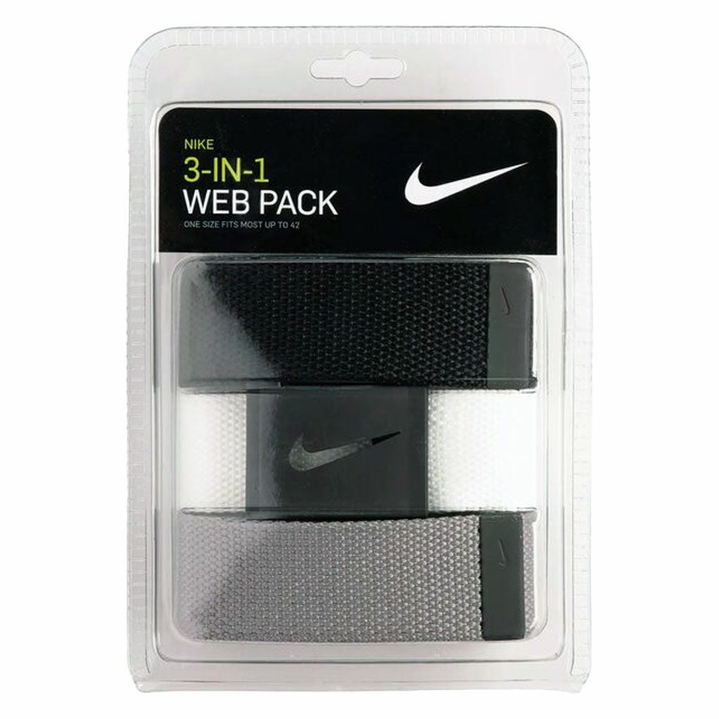 ナイキ NIKE 3-IN-1 WEB PACK BELT 3本セット バックルベルト メンズ