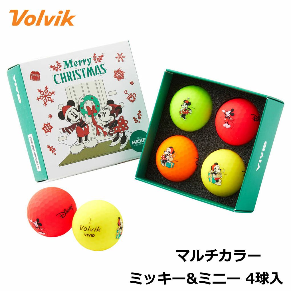ボルビック Volvik 限定モデル Disney Christmas Vivid 4-Ball Pack