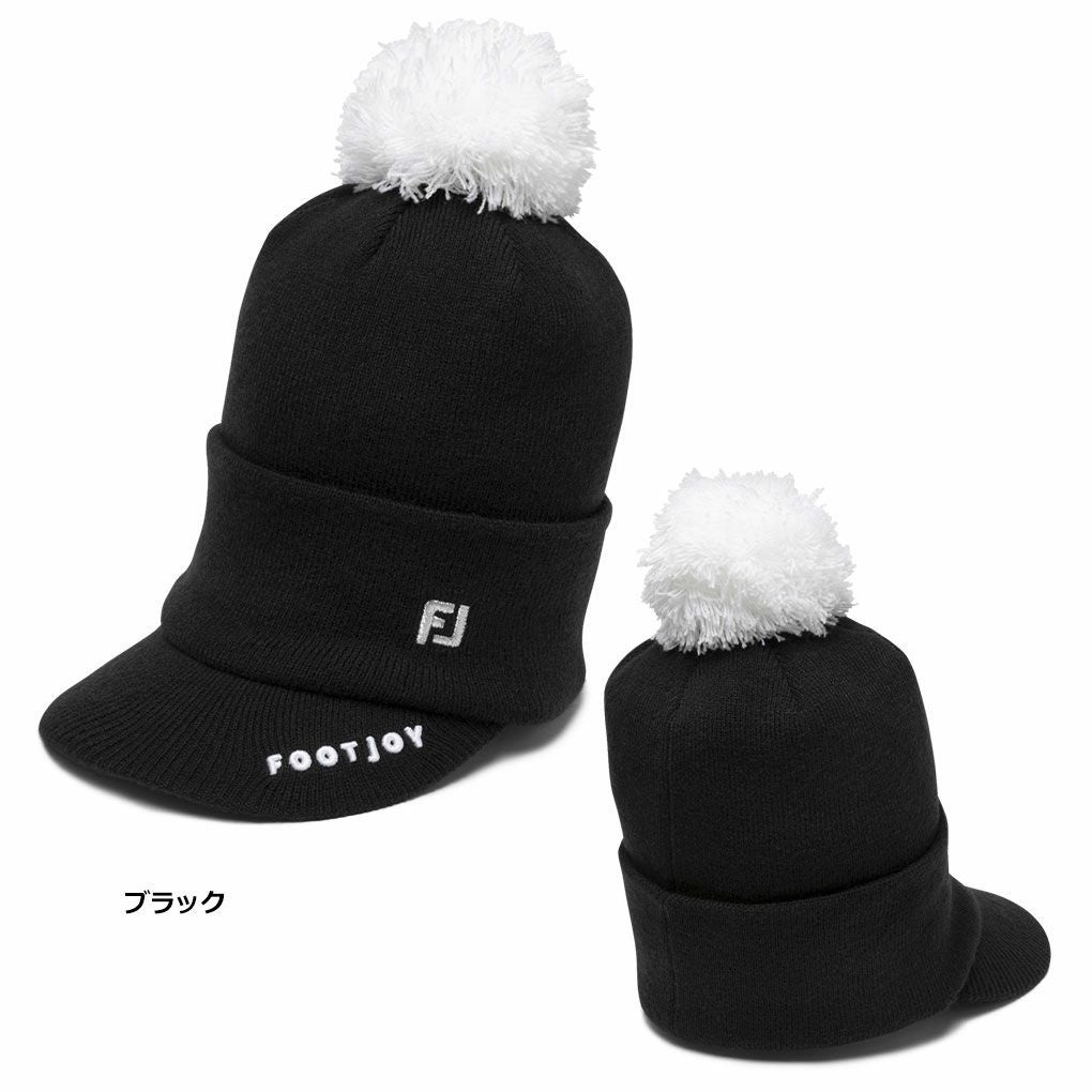 フットジョイWOMEN'SボンボンブリムビーニーFH24BWPMレディースFOOTJOYゴルフ帽子2024秋冬モデル日本正規品