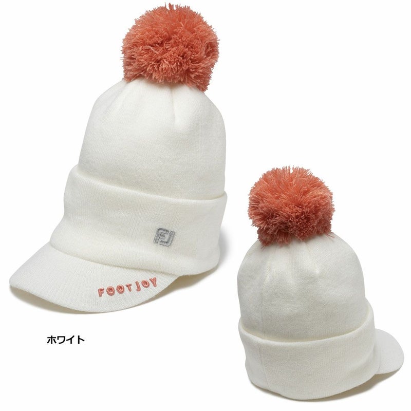 フットジョイWOMEN'SボンボンブリムビーニーFH24BWPMレディースFOOTJOYゴルフ帽子2024秋冬モデル日本正規品