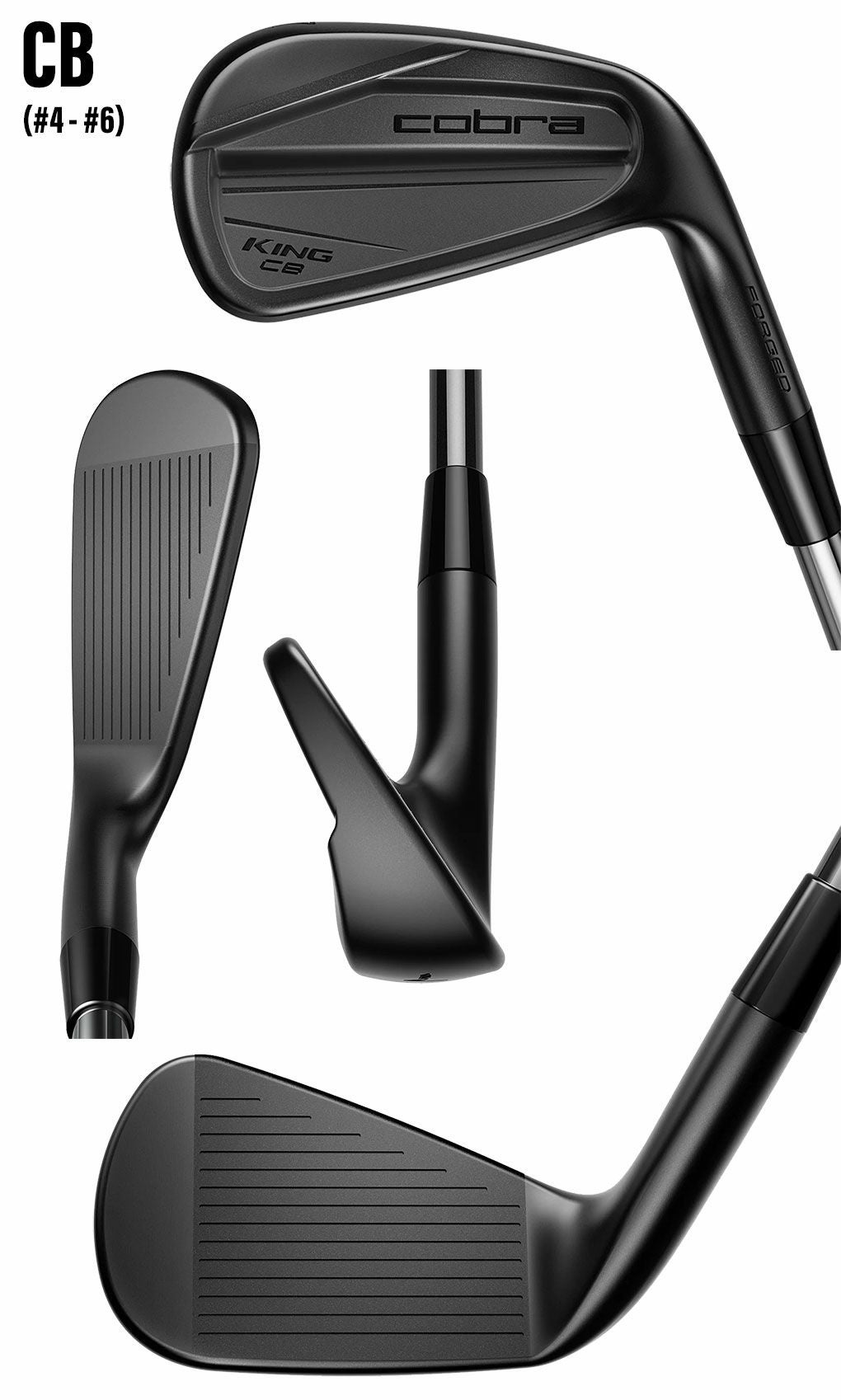 レフティー】コブラ KING CB/MB Black Irons アイアン 7本セット(4I-PW