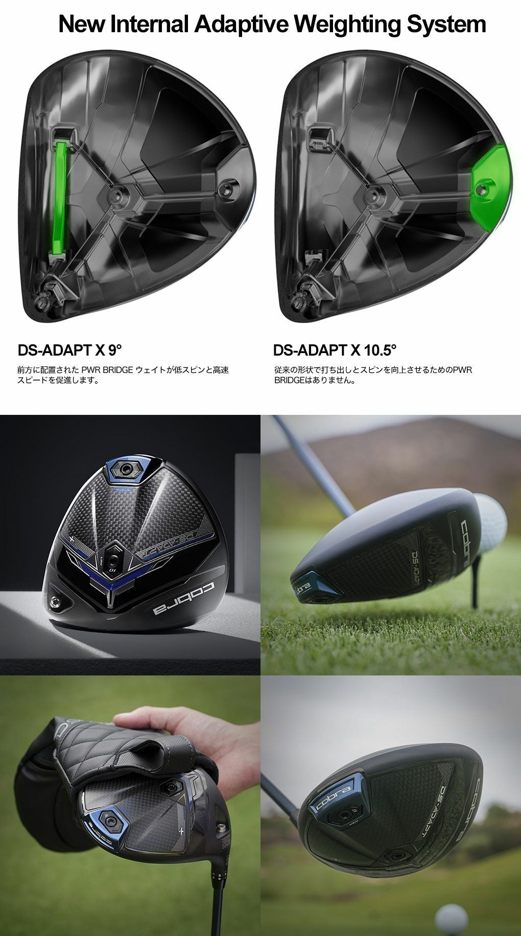 コブラ 2025 DS-ADAPT X Driver ドライバー メンズ 右用 Denali Black