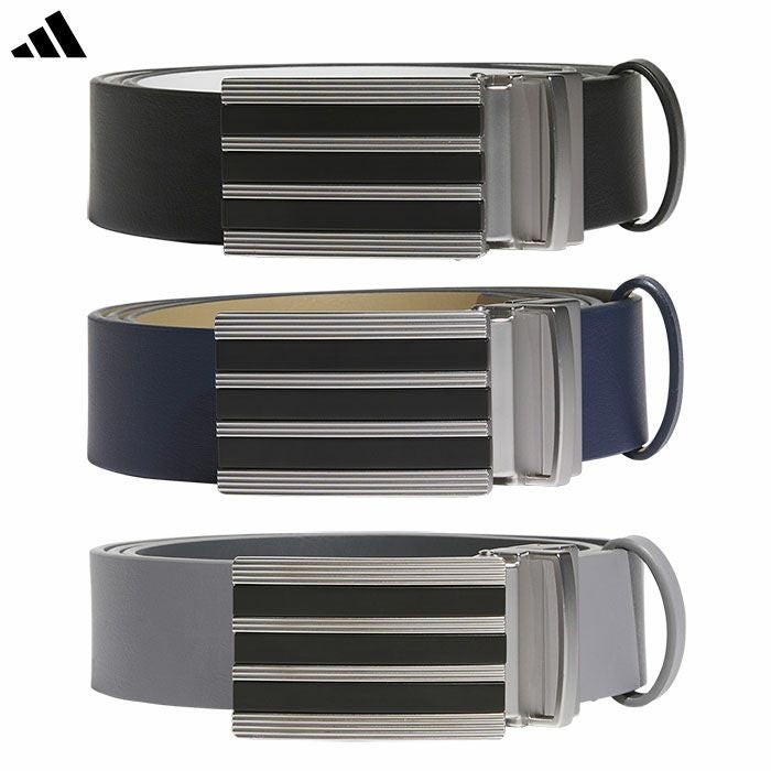 アディダスリバーシブルスリーストライプスツアーベルトKVI45メンズゴルフウェア2025春夏モデルadidas日本正規品