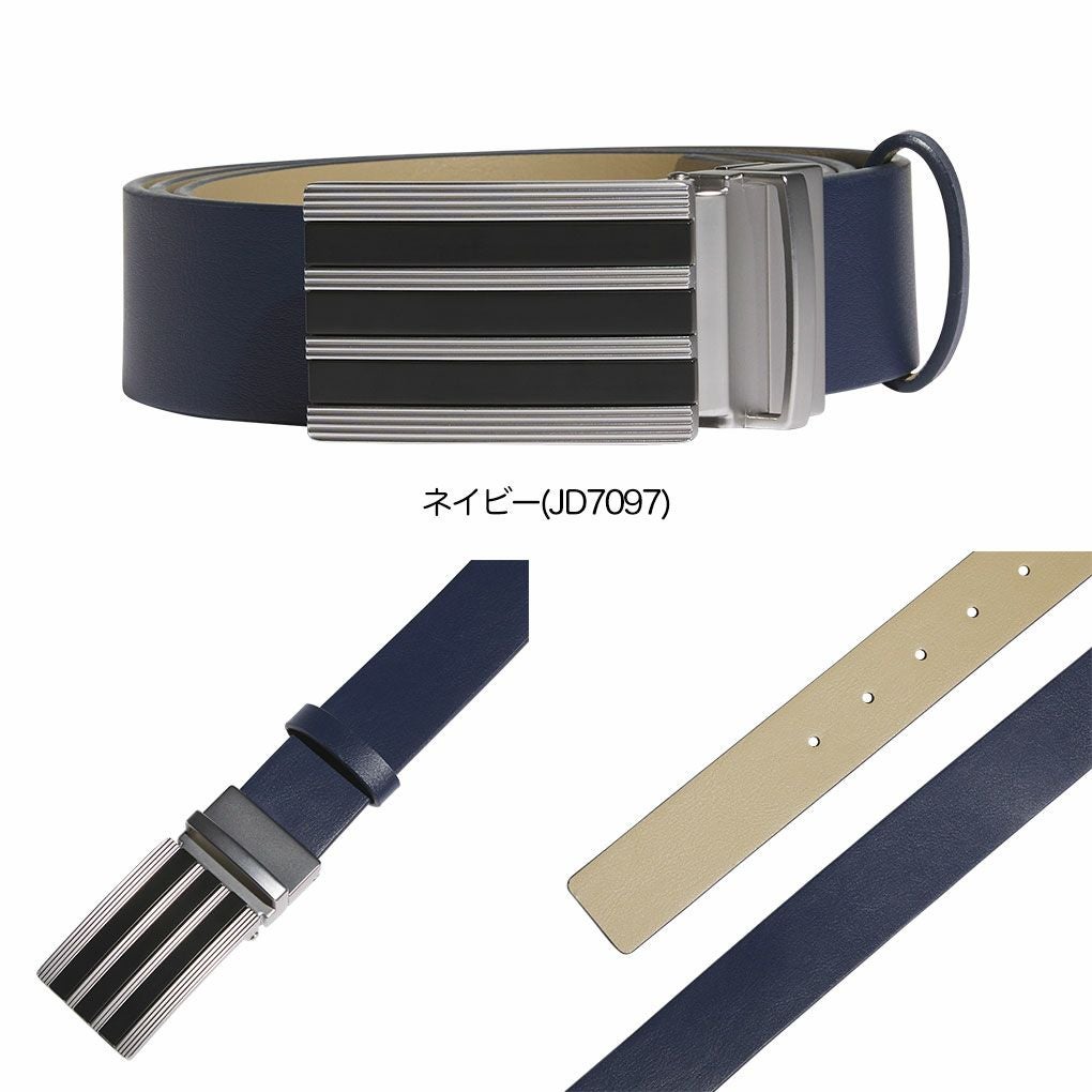 アディダスリバーシブルスリーストライプスツアーベルトKVI45メンズゴルフウェア2025春夏モデルadidas日本正規品