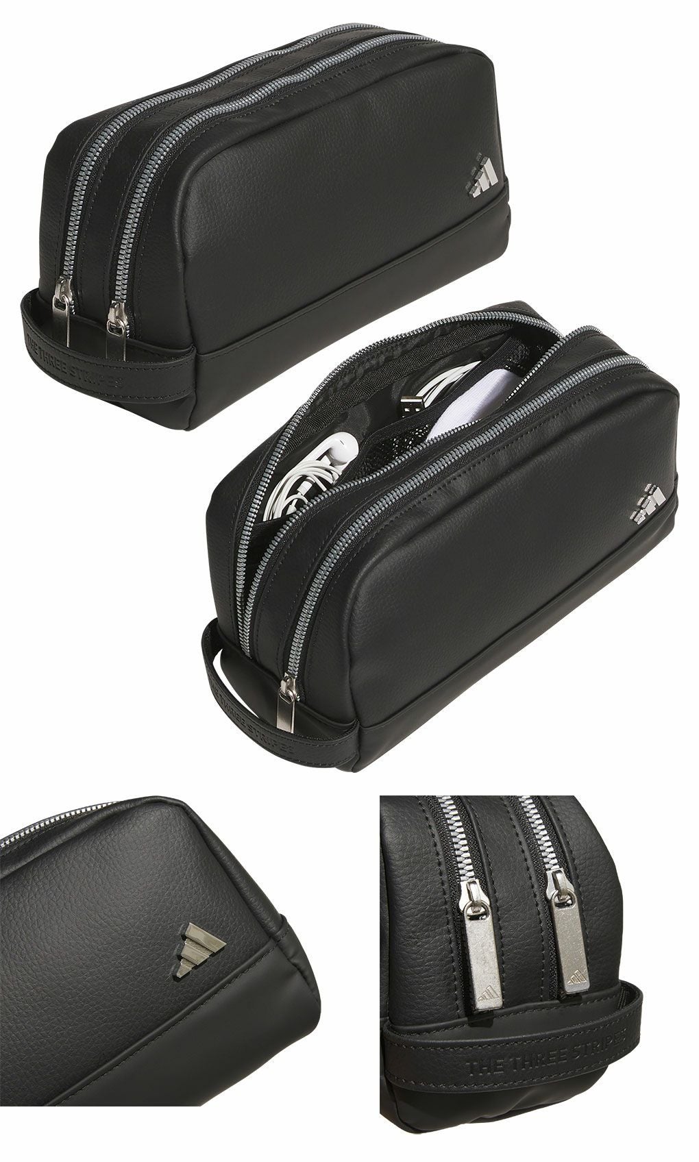 アディダスメタルロゴジップポーチKVH46ラウンドポーチ2025年モデルadidas日本正規品