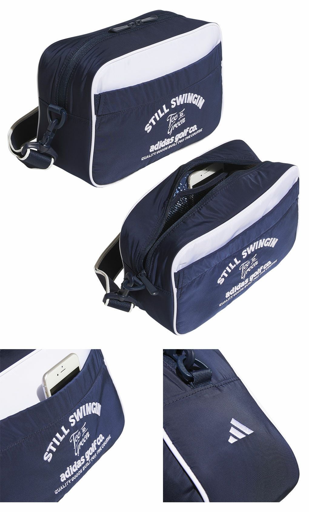 アディダスストラップ付きグラフィックポーチKTI98ラウンドバッグゴルフ2025年モデルadidas日本正規品