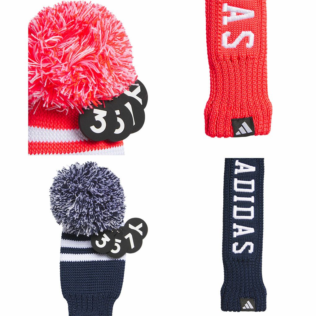 アディダススリーストライプスニットヘッドカバーJTY35フェアウェイウッド用2025年モデルadidas日本正規品