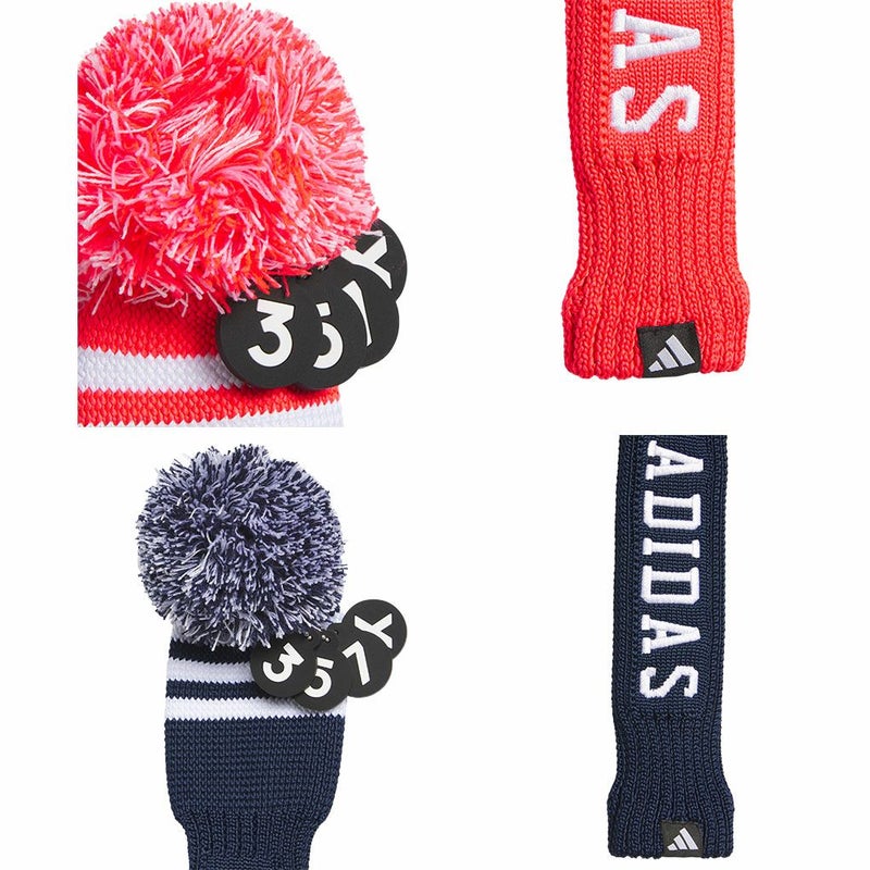 アディダススリーストライプスニットヘッドカバーJTY35フェアウェイウッド用2025年モデルadidas日本正規品