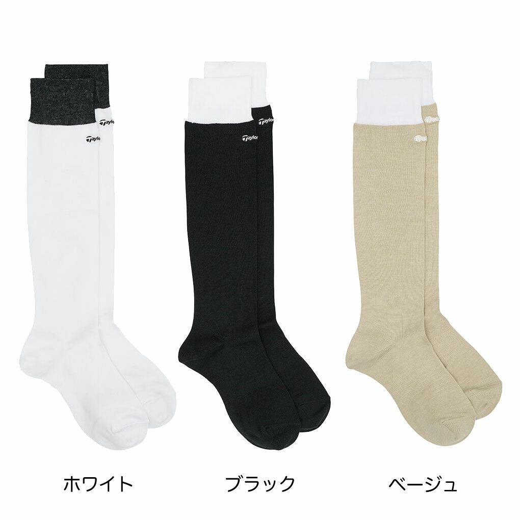 テーラーメイドウィメンズハイソックスUN589レディース靴下SOCKS2025春夏モデルTaylorMade日本正規品