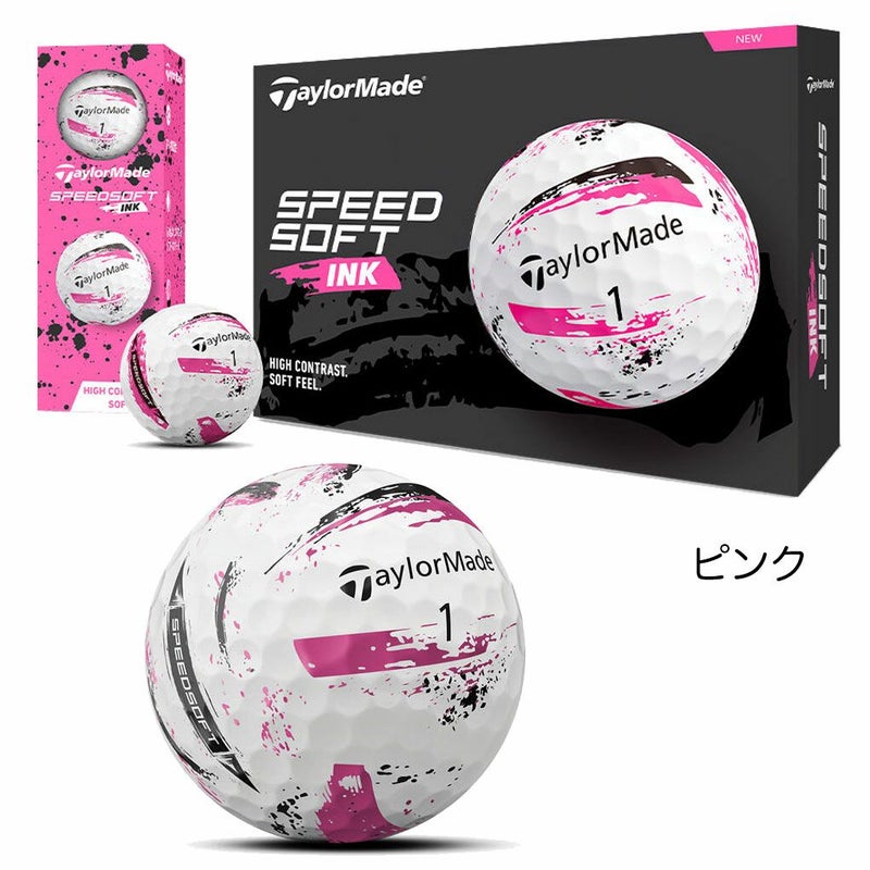 テーラーメイド2024SPEEDSOFTスピードソフトインクボールゴルフボール1ダース全12球TaylorMade2024年モデル日本正規品