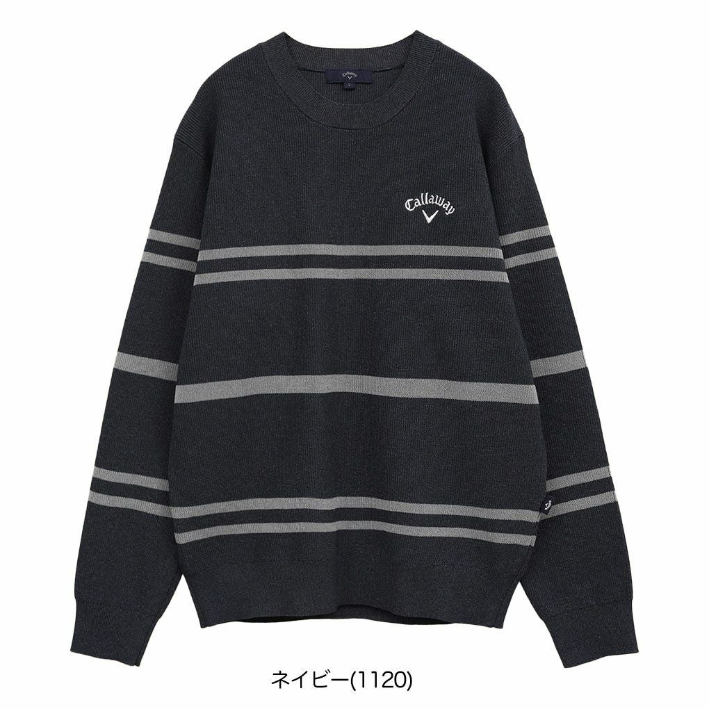 キャロウェイ片畦クルーネックニットC25118101メンズゴルフウェア2025春夏モデルCallaway日本正規品