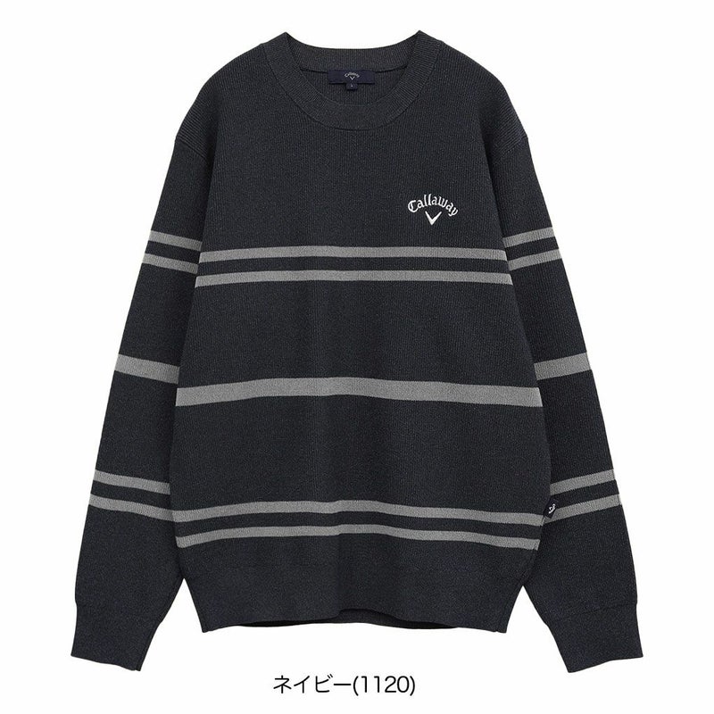 キャロウェイ片畦クルーネックニットC25118101メンズゴルフウェア2025春夏モデルCallaway日本正規品