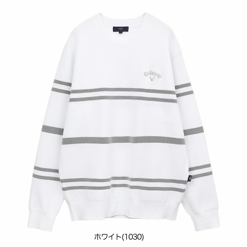 キャロウェイ片畦クルーネックニットC25118101メンズゴルフウェア2025春夏モデルCallaway日本正規品