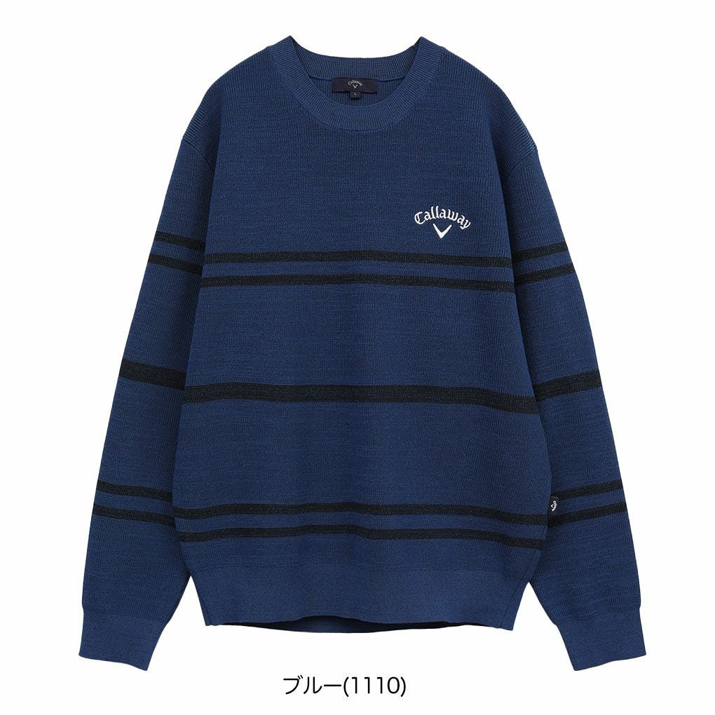 キャロウェイ片畦クルーネックニットC25118101メンズゴルフウェア2025春夏モデルCallaway日本正規品