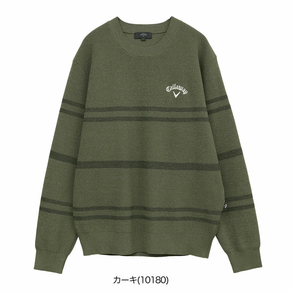 キャロウェイ片畦クルーネックニットC25118101メンズゴルフウェア2025春夏モデルCallaway日本正規品