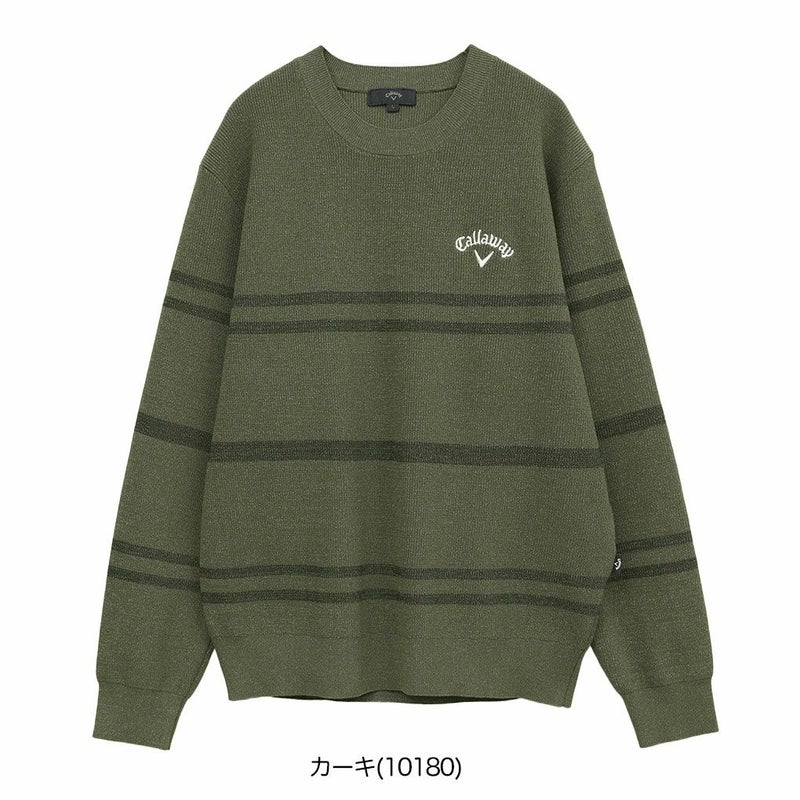 キャロウェイ片畦クルーネックニットC25118101メンズゴルフウェア2025春夏モデルCallaway日本正規品
