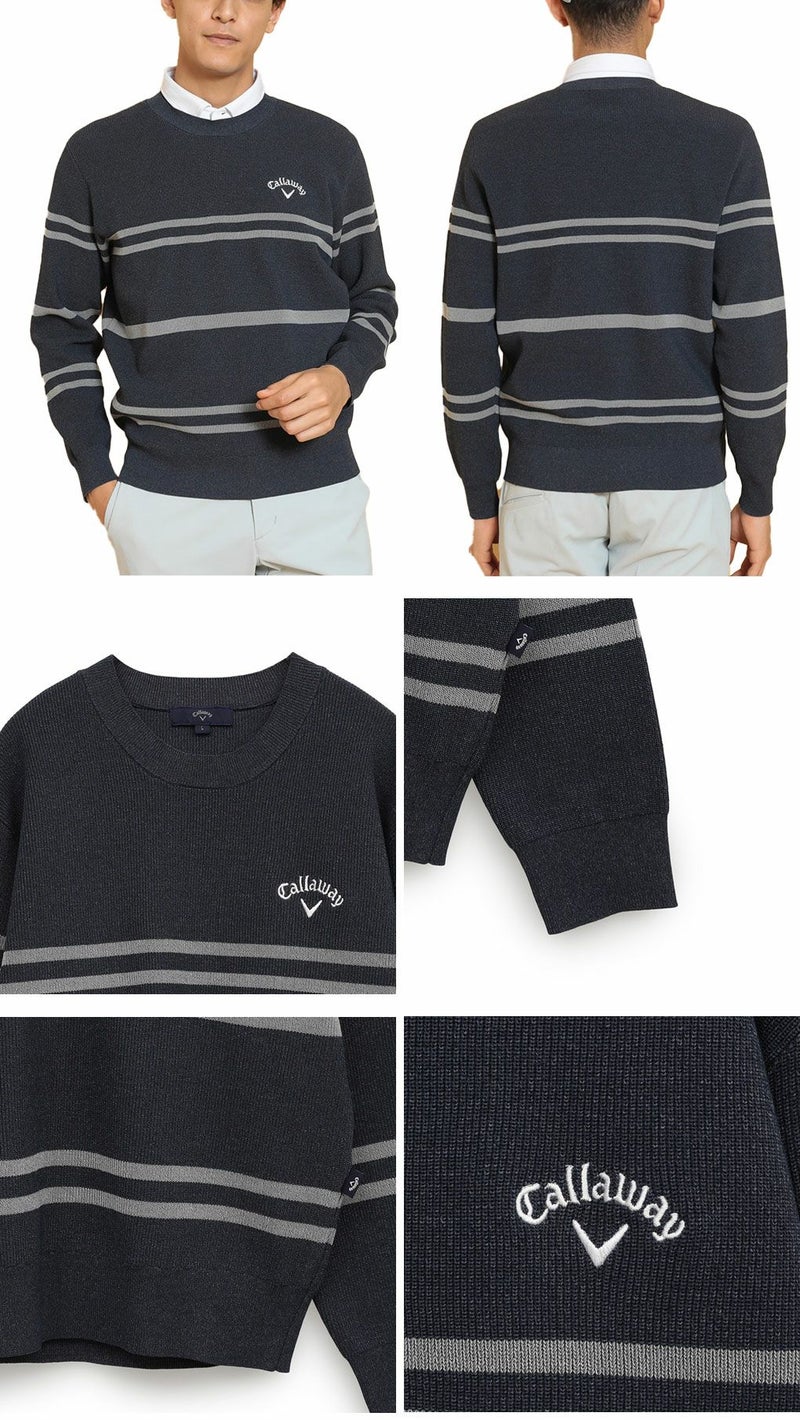 キャロウェイ片畦クルーネックニットC25118101メンズゴルフウェア2025春夏モデルCallaway日本正規品