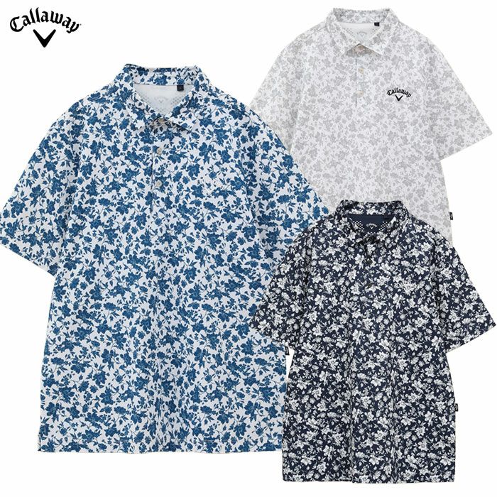 キャロウェイフラワープリントカノコシャツC25134112メンズゴルフウェア2025春夏モデルCallaway日本正規品