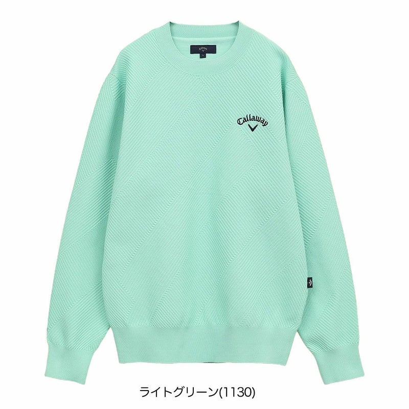 キャロウェイ変形編地クルーネックニットC25118100メンズゴルフウェア2025春夏モデルCallaway日本正規品