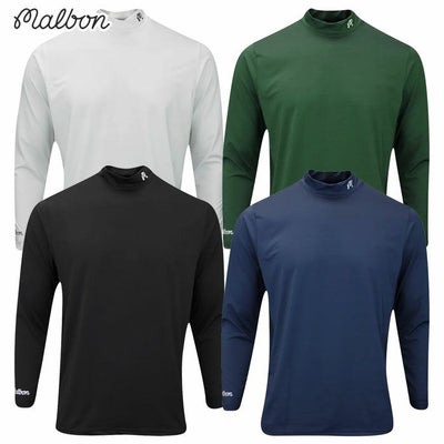マルボンMalbonGolf長袖シャツBaseLayerEvergreenCompressionMockメンズ2024春夏モデル