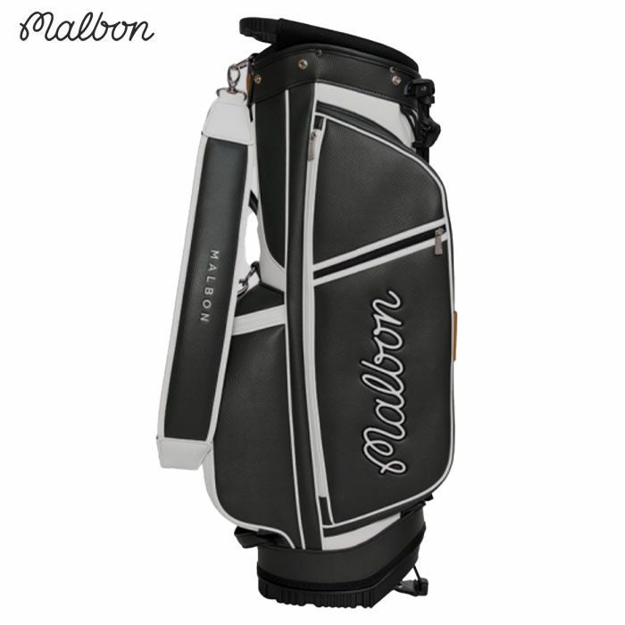 マルボンMalbonGolfキャディバッグEvergreenStandBagブラック5分割トップ2024年モデル