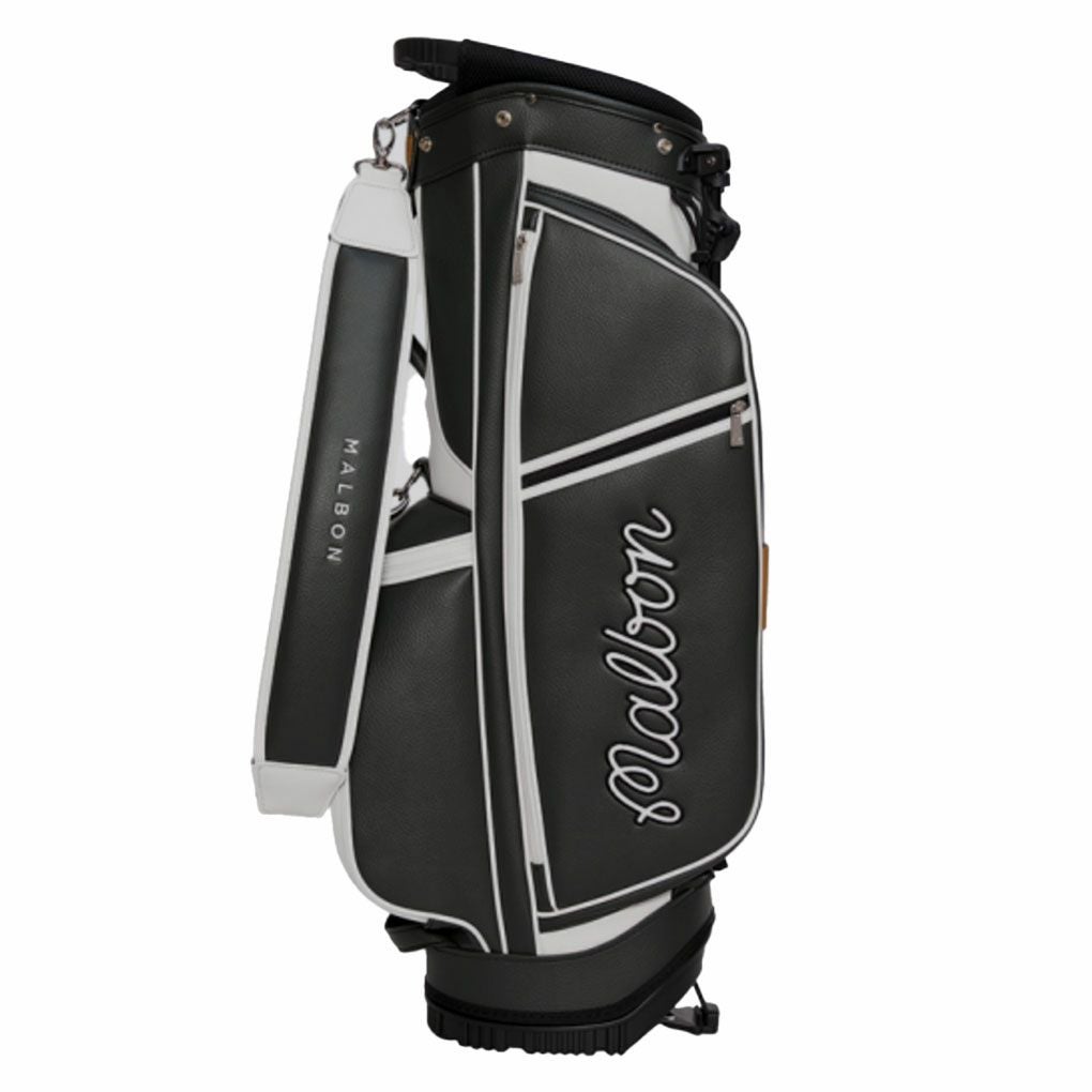 マルボンMalbonGolfキャディバッグEvergreenStandBagブラック5分割トップ2024年モデル
