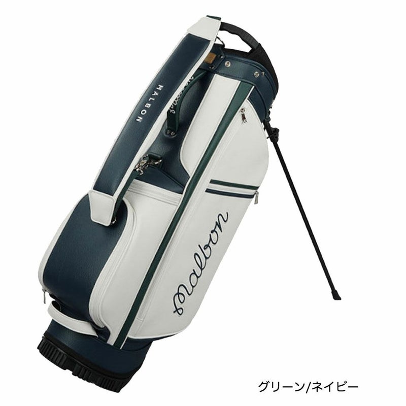 マルボンMalbonGolfキャディバッグEvergreenStandBagグリーン/ネイビー5分割トップ2024年モデル