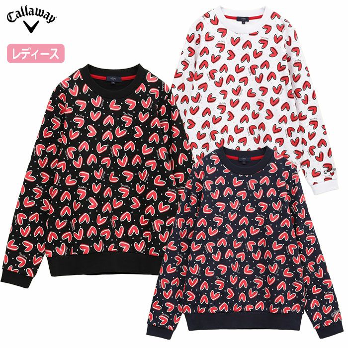 キャロウェイラブキャロウェイクルーネックスウェットC25117221レディースゴルフウェア2025春夏モデルCallaway日本正規品