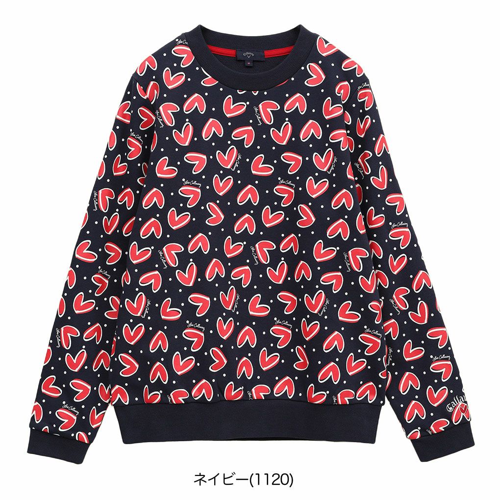 キャロウェイラブキャロウェイクルーネックスウェットC25117221レディースゴルフウェア2025春夏モデルCallaway日本正規品