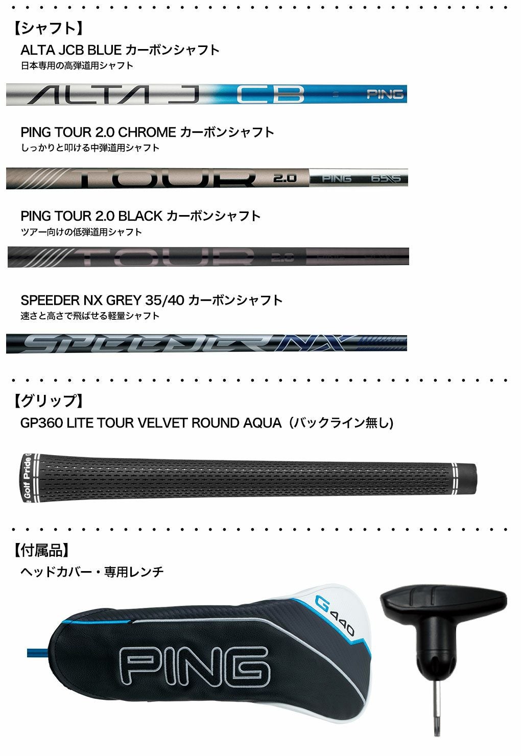 毎日発送】【レフティー】ピン PING G440 SFT ドライバー メンズ ALTA