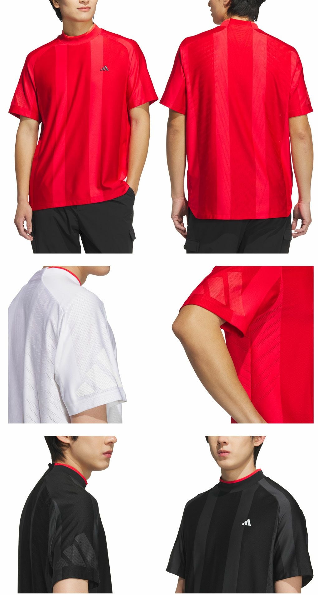 アディダスアディゼロメッシュモックネック半袖シャツKUK73メンズゴルフウェアトップス2025春夏モデルadidas日本正規品