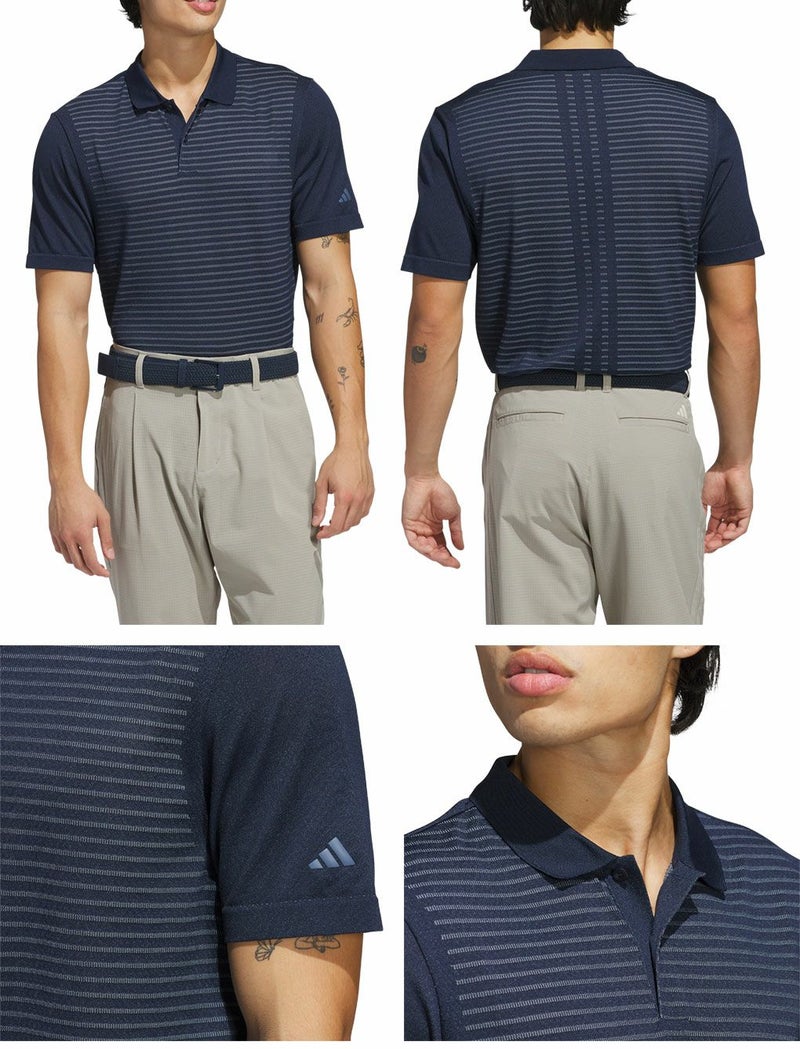 アディダスアディゼロサイドシームレス半袖ポロKQN59メンズゴルフウェアトップス2025春夏モデルadidas日本正規品