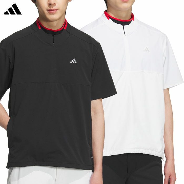 アディダスアディゼロ撥水ハーフジップ半袖ウィンドウKTN24メンズゴルフウェアトップス2025春夏モデルadidas日本正規品