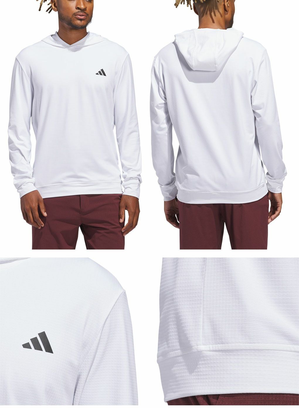 アディダスストレッチスウエット長袖フーディーKUH71メンズゴルフウェアトップス2025春夏モデルadidas日本正規品