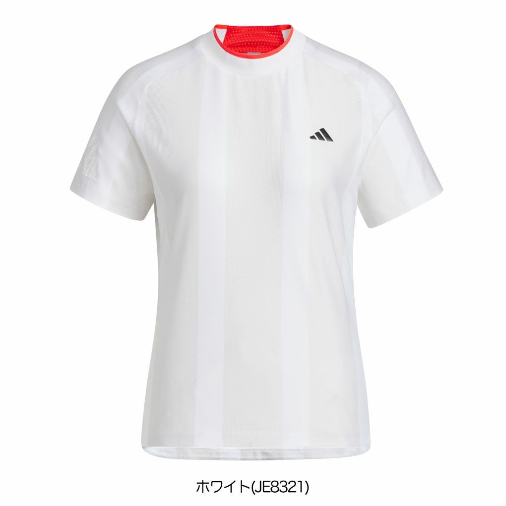 アディダスアディゼロメッシュモックネック半袖シャツKUK65レディースゴルフウェアトップス2025春夏モデルadidas日本正規品