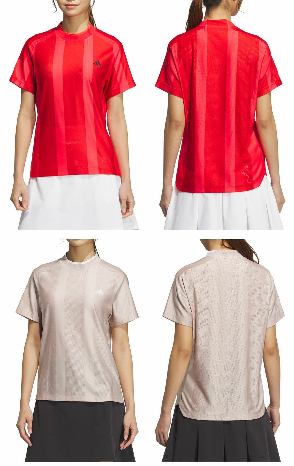 アディダスアディゼロメッシュモックネック半袖シャツKUK65レディースゴルフウェアトップス2025春夏モデルadidas日本正規品