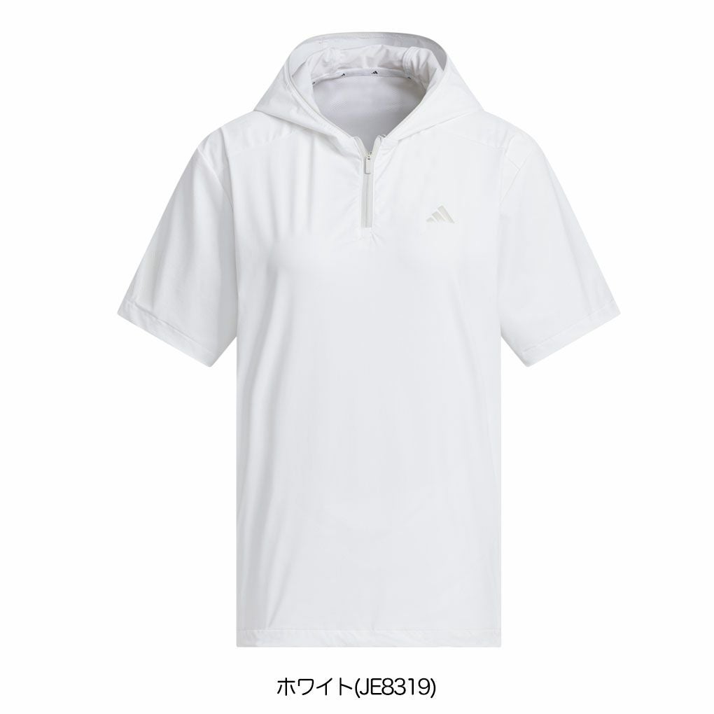 アディダスアディゼロ撥水ハーフジップ半袖ウィンドウKUK63レディースゴルフウェアトップス2025春夏モデルadidas日本正規品